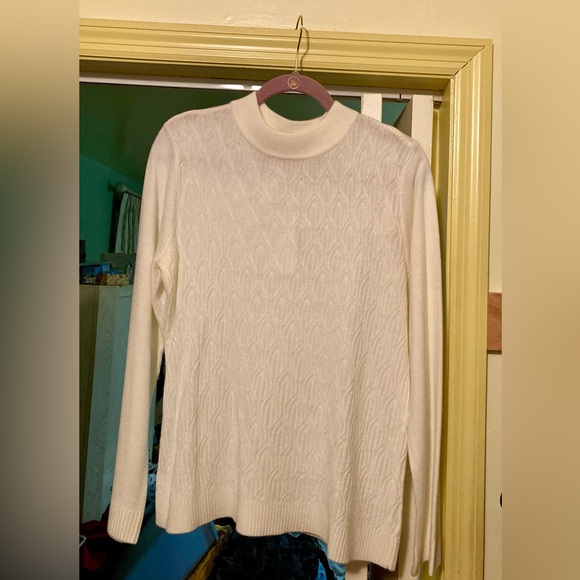 Requirements Women’s Long Sleeve Ivory Sweater. Sz L, NWT - Picture 8 of 8